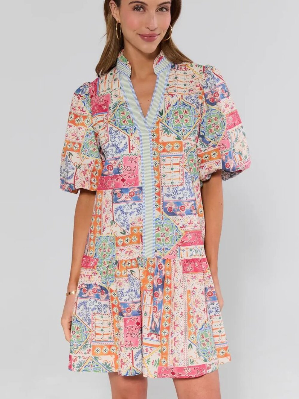 Olivia Pink Print Short Dress by THML Size Medium NWOT CURRENT $124